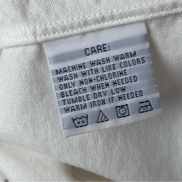 Vintage Ralph Lauren Ivory Button Down Shirt Pony Logo Slim Fit Women’s Size 2 - Picture 7 of 10